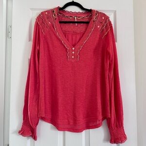 Free People Coral Top